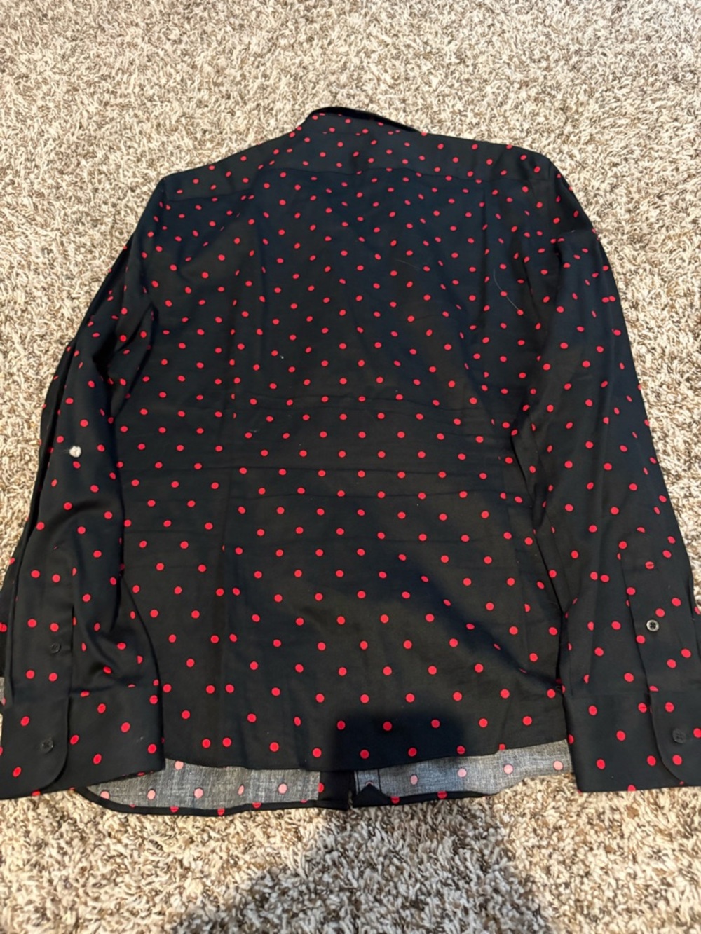 This Lauren Ralph Lauren polka dot blouse is a non-iron, XXL women’s blouse - Picture 6 of 6